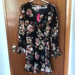 New Black Floral Dress